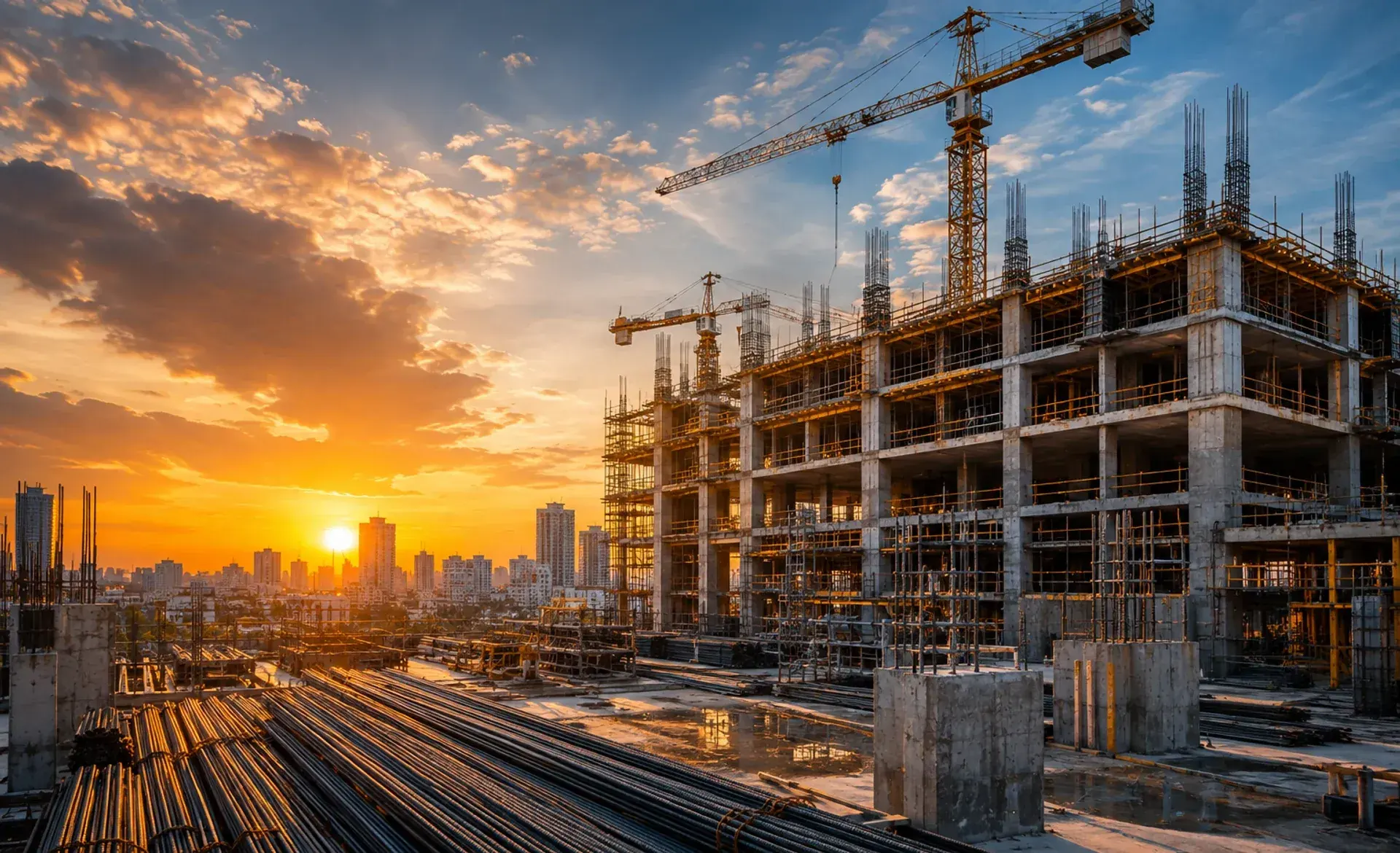 Reinforced concrete structure under construction by BRIXEL