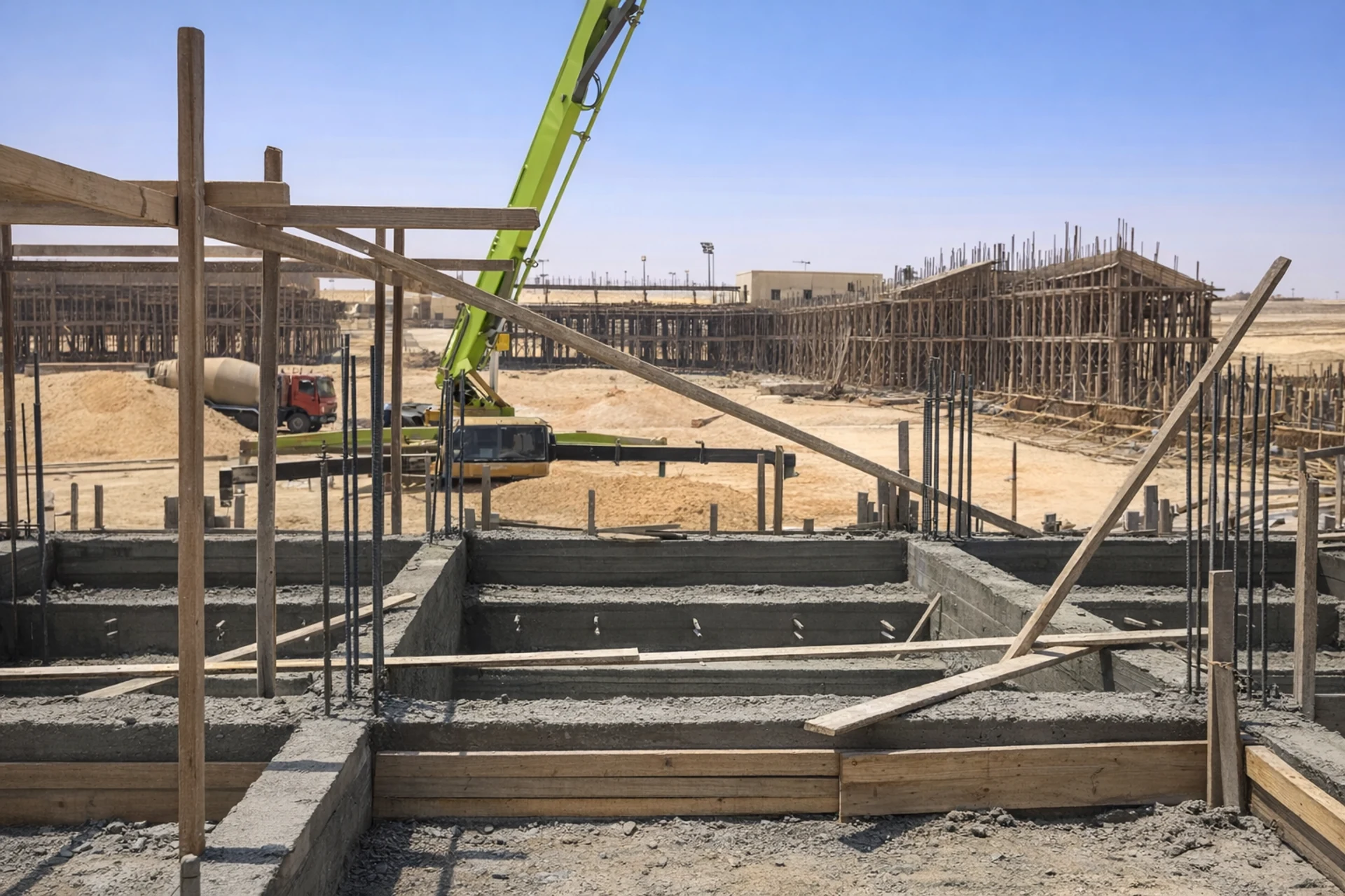 Construction works at the Al-Khayala project in Sheikh Zayed, Egypt