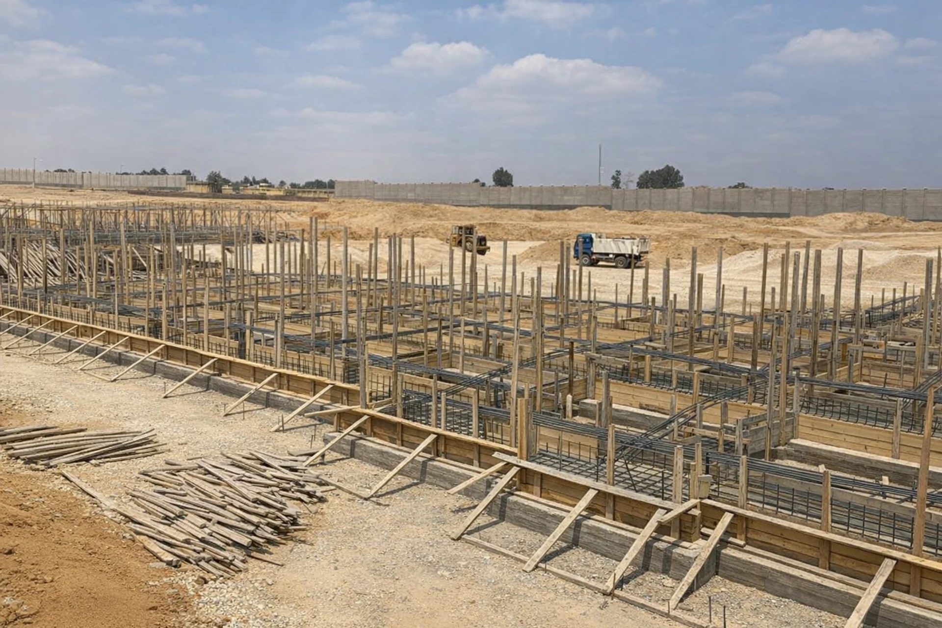 Construction works at the Al-Khayala project in Sheikh Zayed, Egypt
