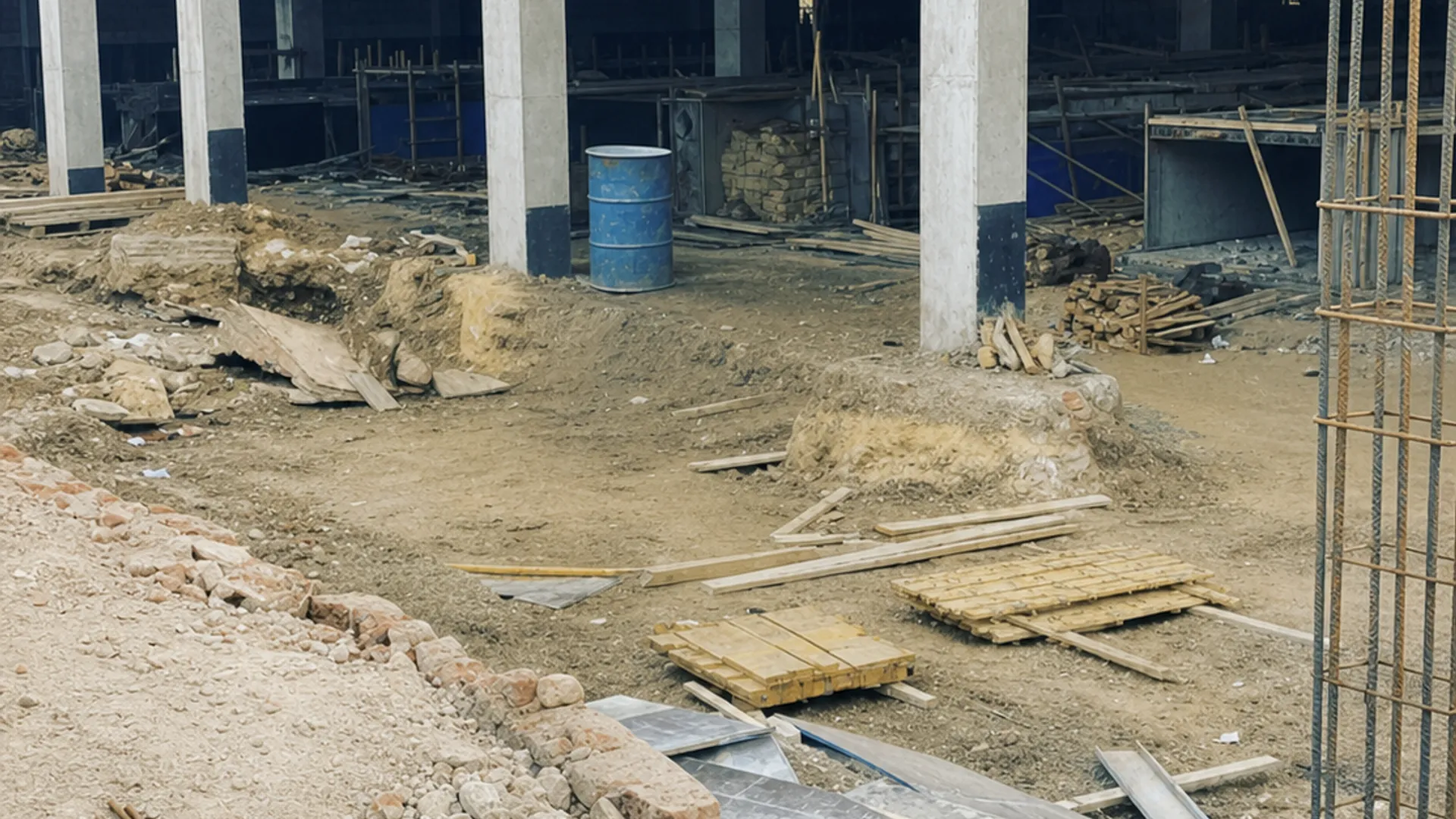 Industrial factory under construction in Shebin El Kom, Egypt