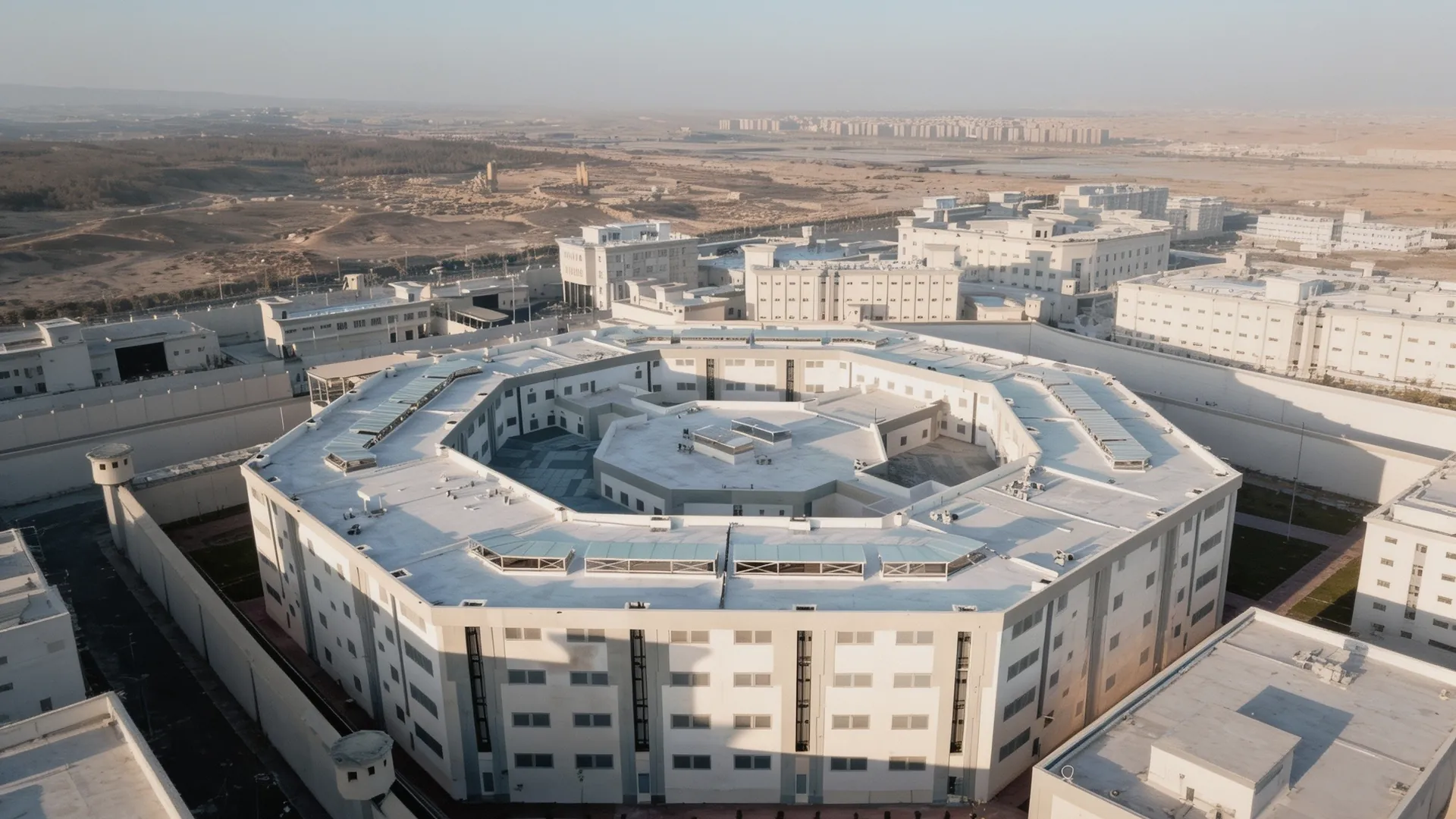 Reinforced concrete construction at the Sohag prison project